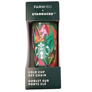 FARM Rio x Starbucks Colorful tropical iconic print Keychain new in box collab